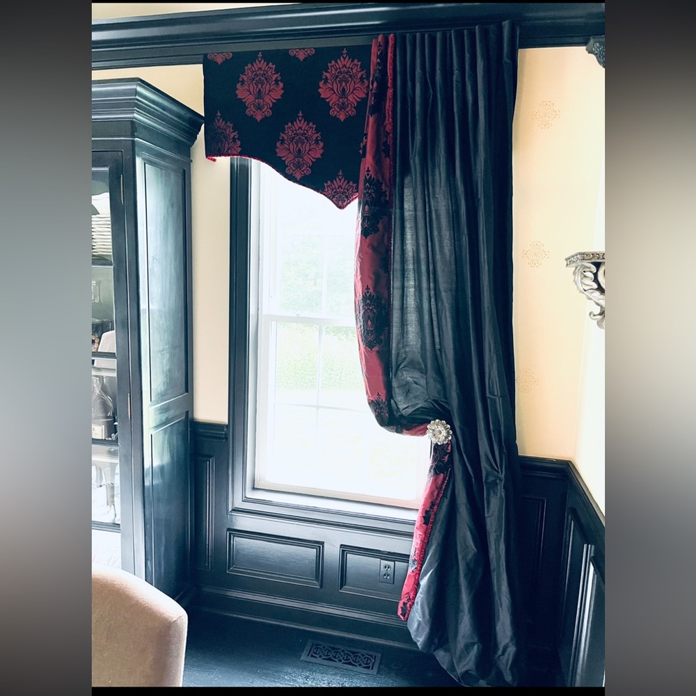 Custom Silk Drape and Valance